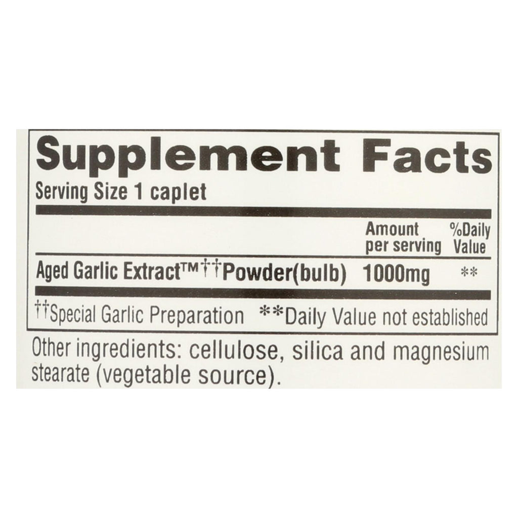 Kyolic - Aged Garlic Extract One Per Day Cardiovascular - 1000 mg - 30 Caplets