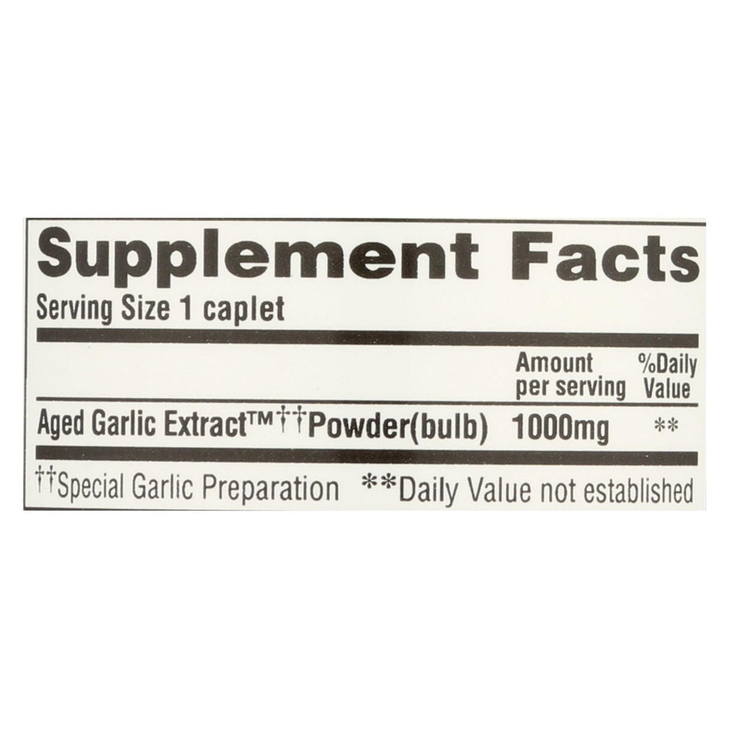 Kyolic - Aged Garlic Extract One Per Day Cardiovascular - 1000 mg - 30 Caplets