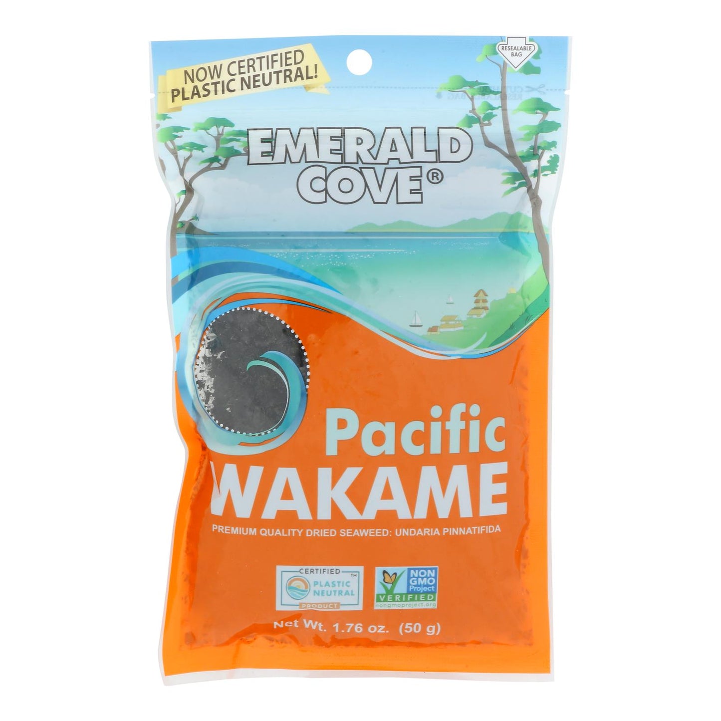Emerald Cove Sea Vegetables - Pacific Wakame - Silver Grade - Ready to Use - 1.76 oz - Case of 6