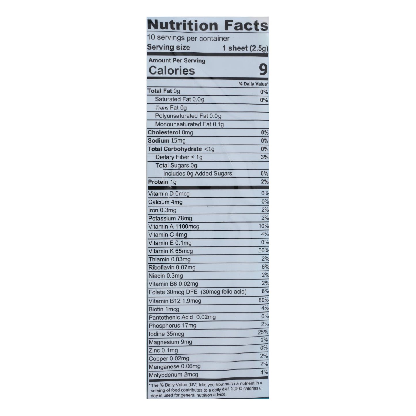 Emerald Cove Organic Pacific Nori - Untoasted Hoshi - Silver Grade - .9 oz - Case of 6