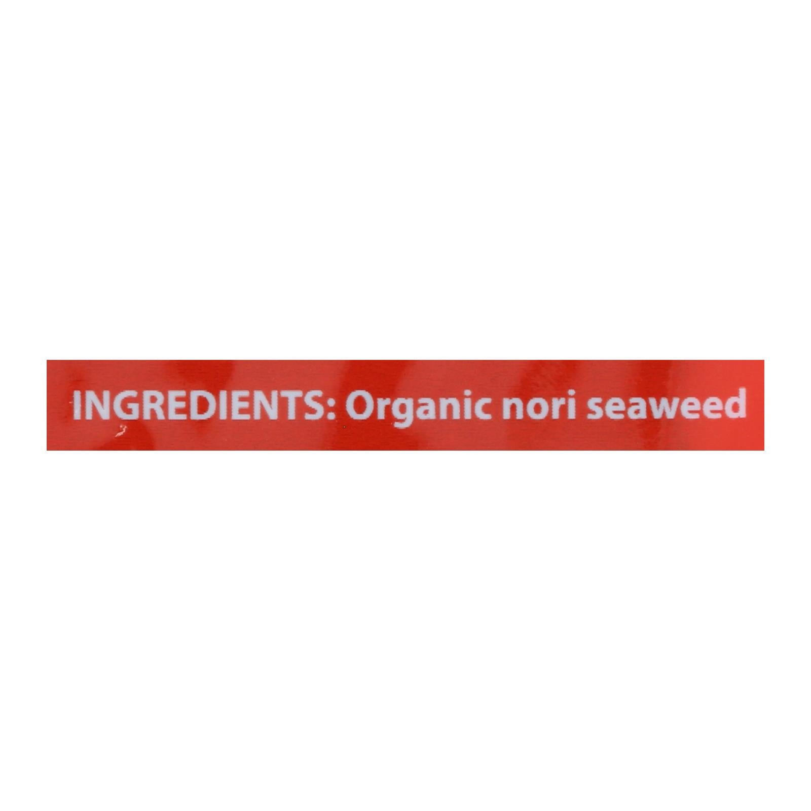 Emerald Cove Organic Pacific Sushi Nori - Toasted - Silver Grade - 10 Sheets - Case of 6