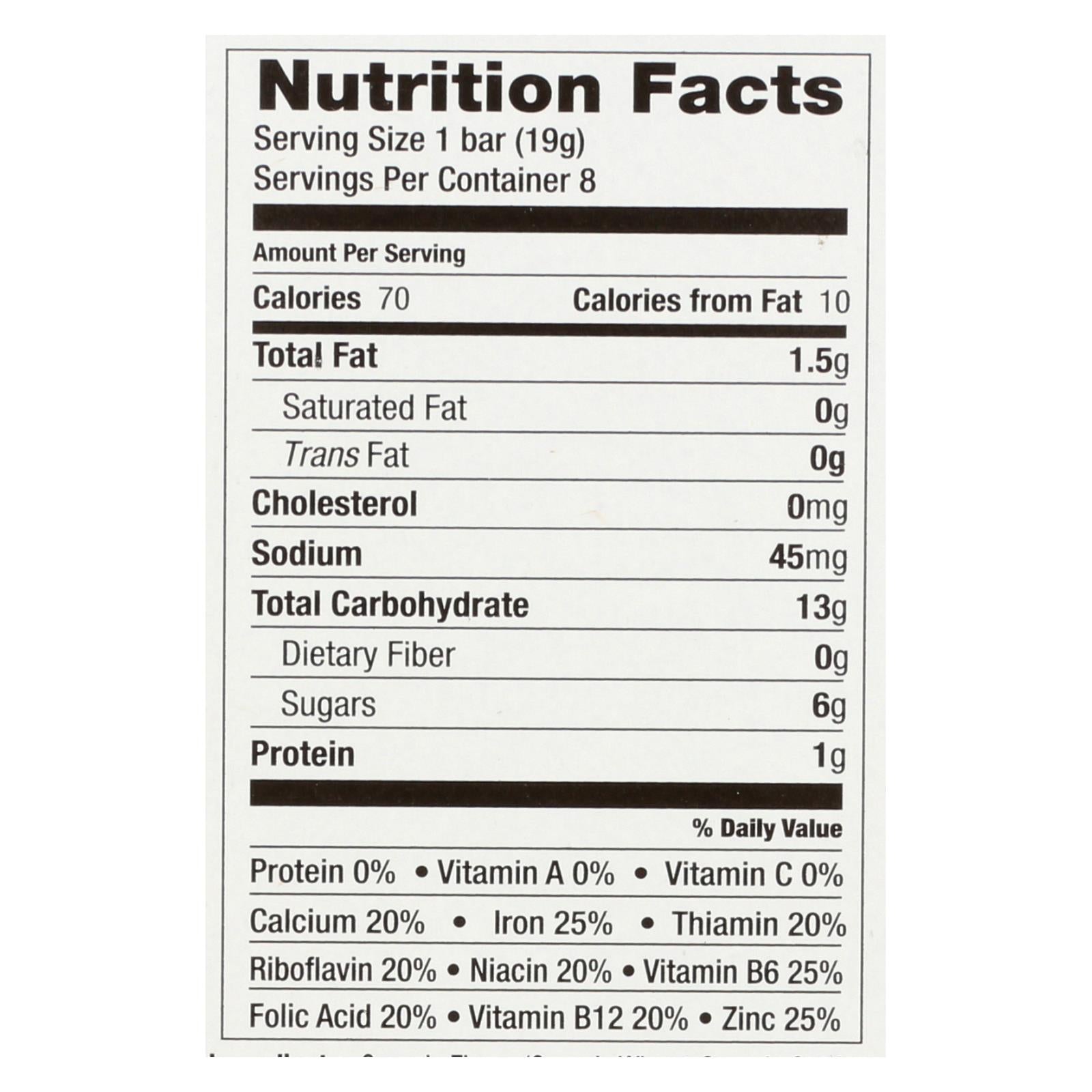 Earth's Best - Bars Sunny Days Apple - Case of 6-4.69 OZ