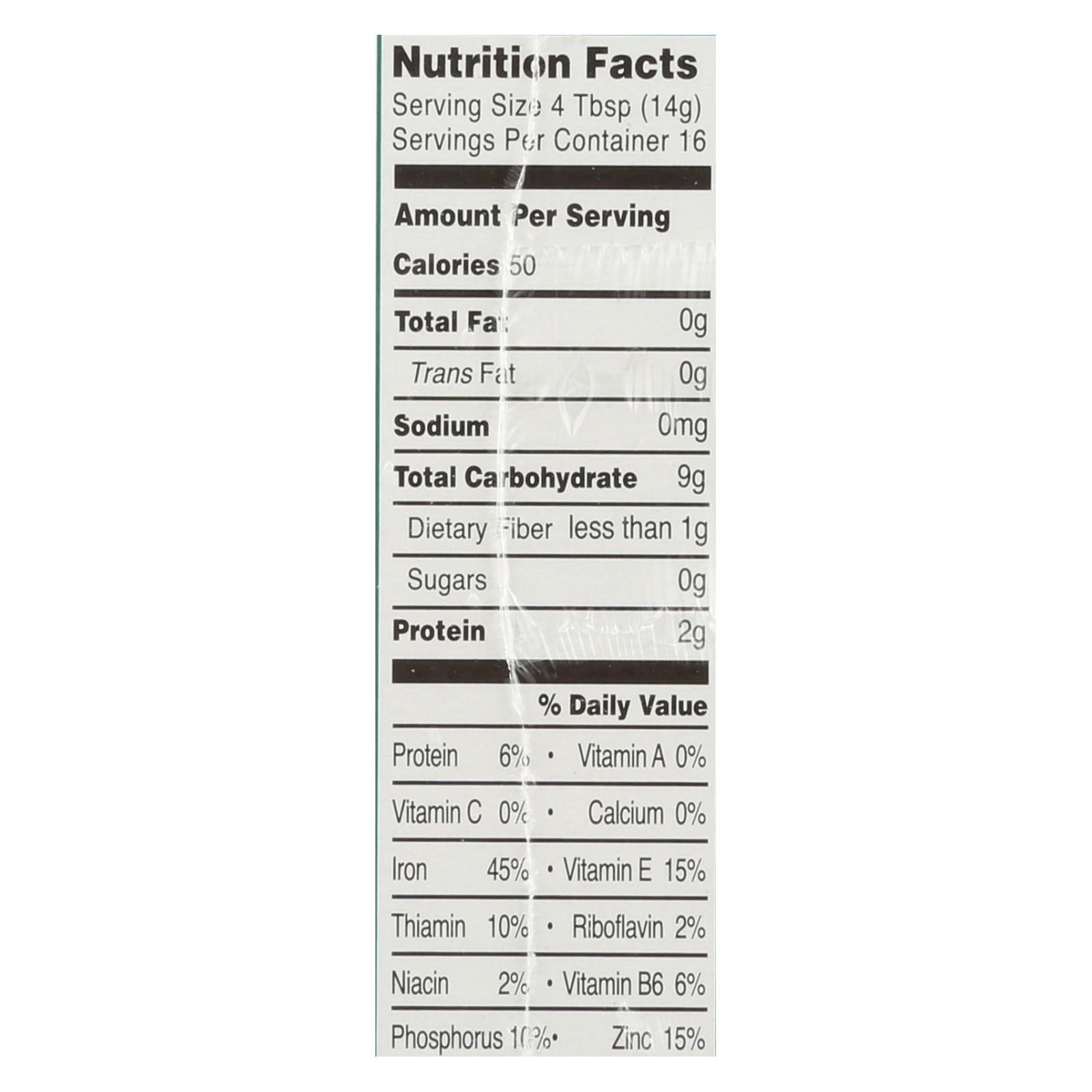 Earth's Best Organic Whole Grain Oatmeal Infant Cereal - Case of 12 - 8 oz.