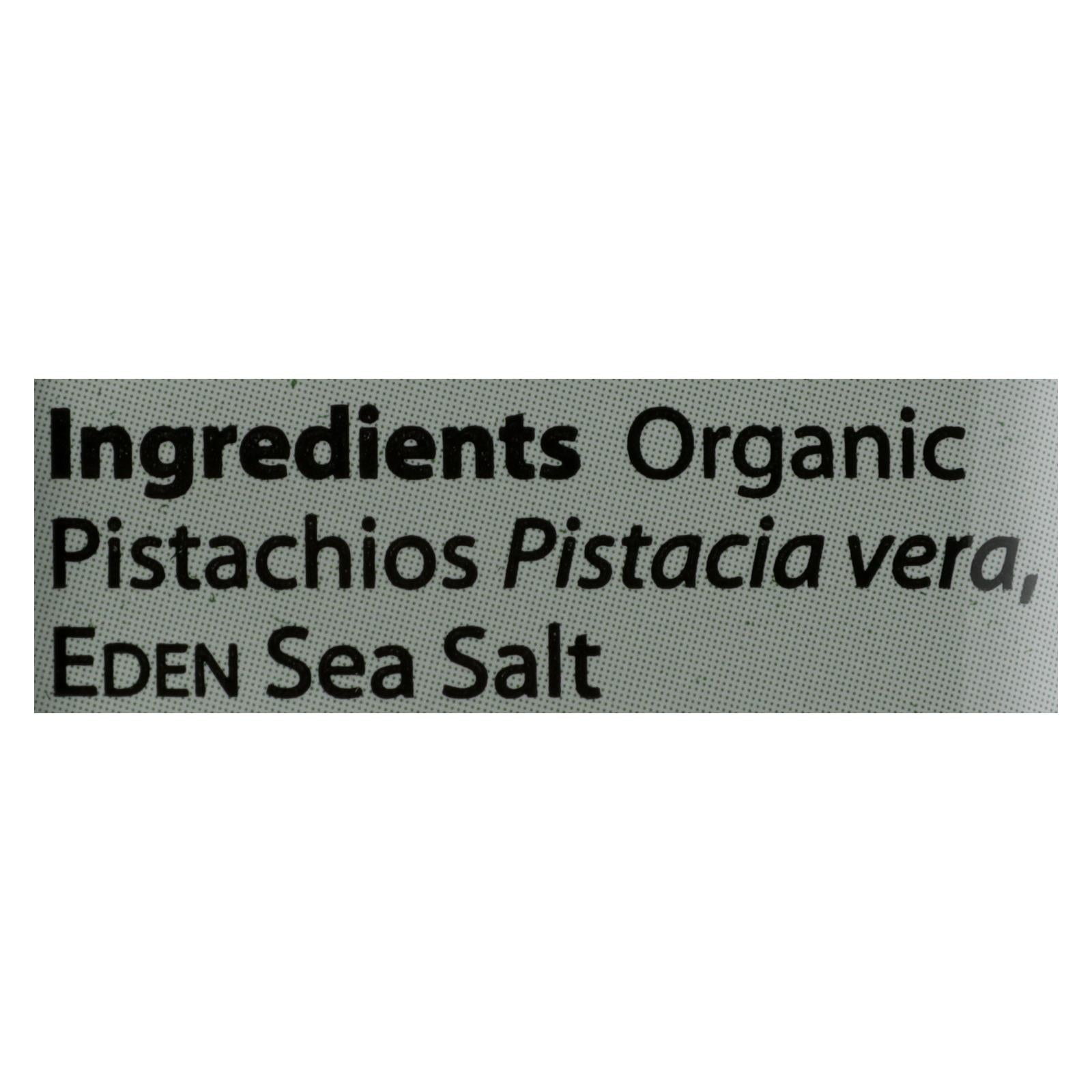 Eden Foods Organic Pocket Snacks - Pistachios - Shelled and Dry Roasted - 1 oz - Case of 12