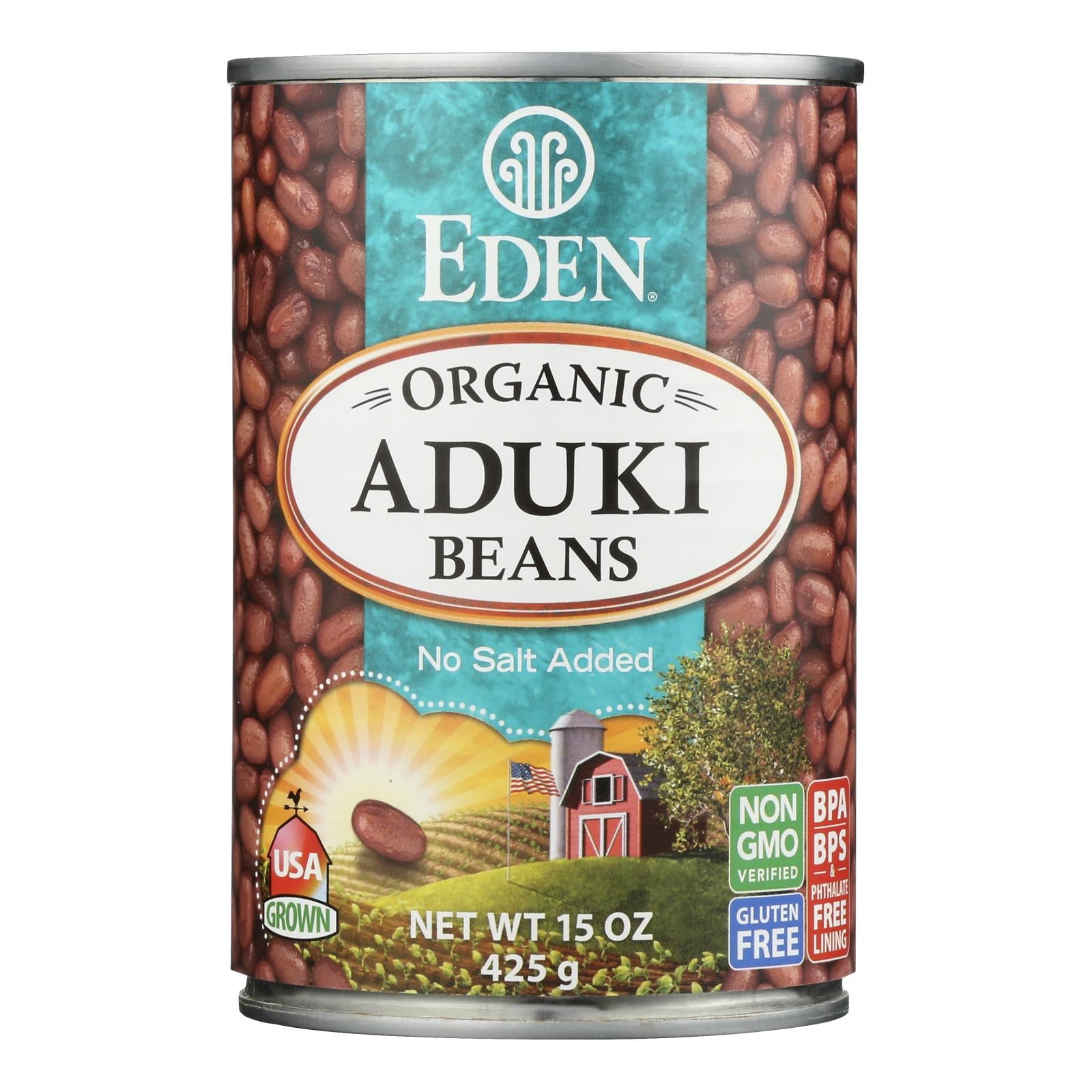 Eden Foods Organic Aduki Beans - Case of 12 - 15 oz.