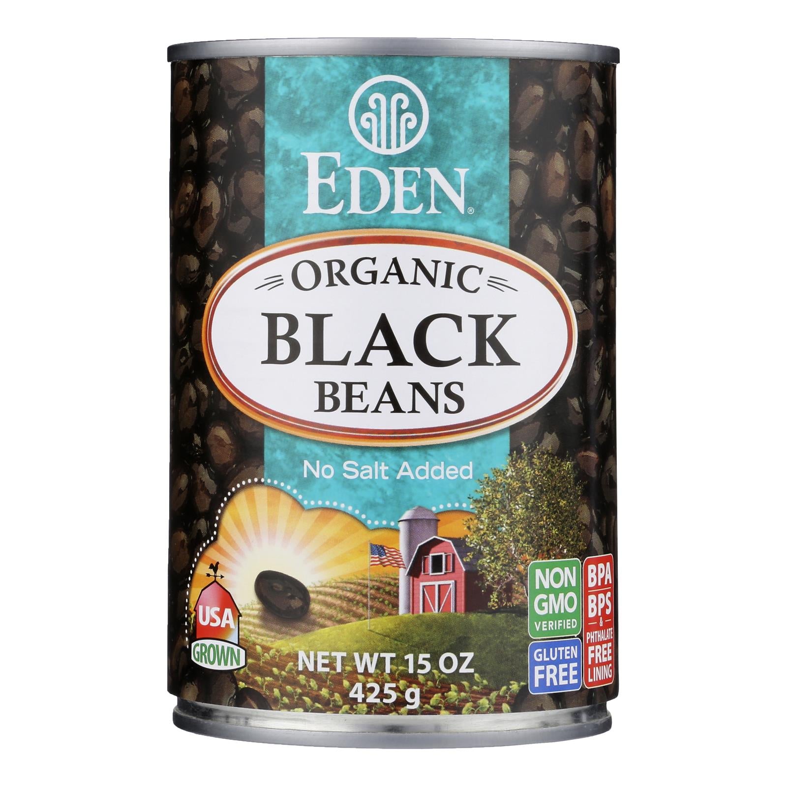 Eden Foods Organic Black Beans - Case of 12 - 15 oz.