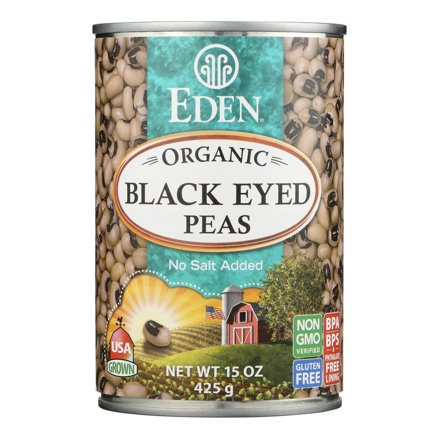 Eden Foods Organic Black Eyed Peas - Case of 12 - 15 oz.