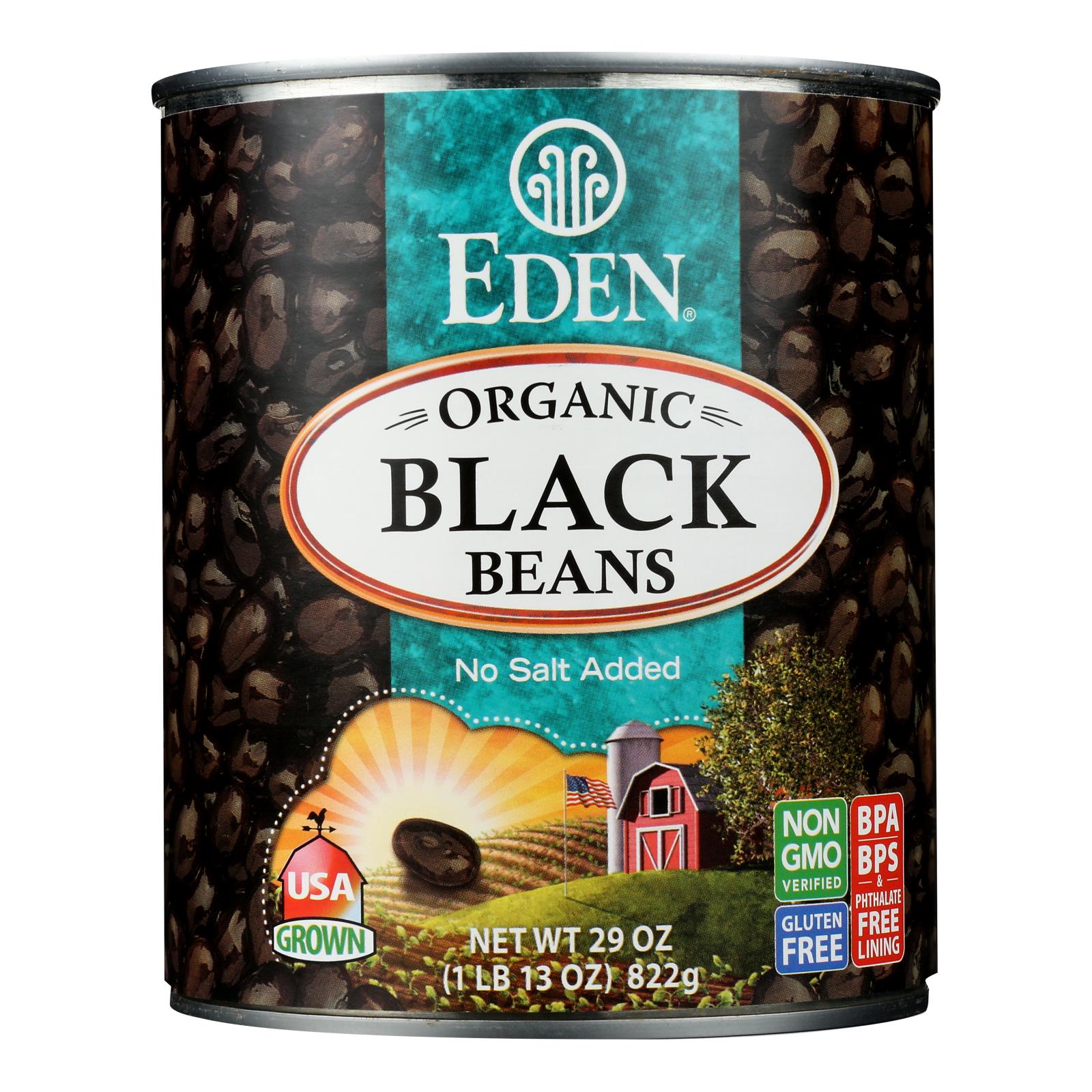 Eden Foods Black Beans Turtle - Case of 12 - 29 oz.