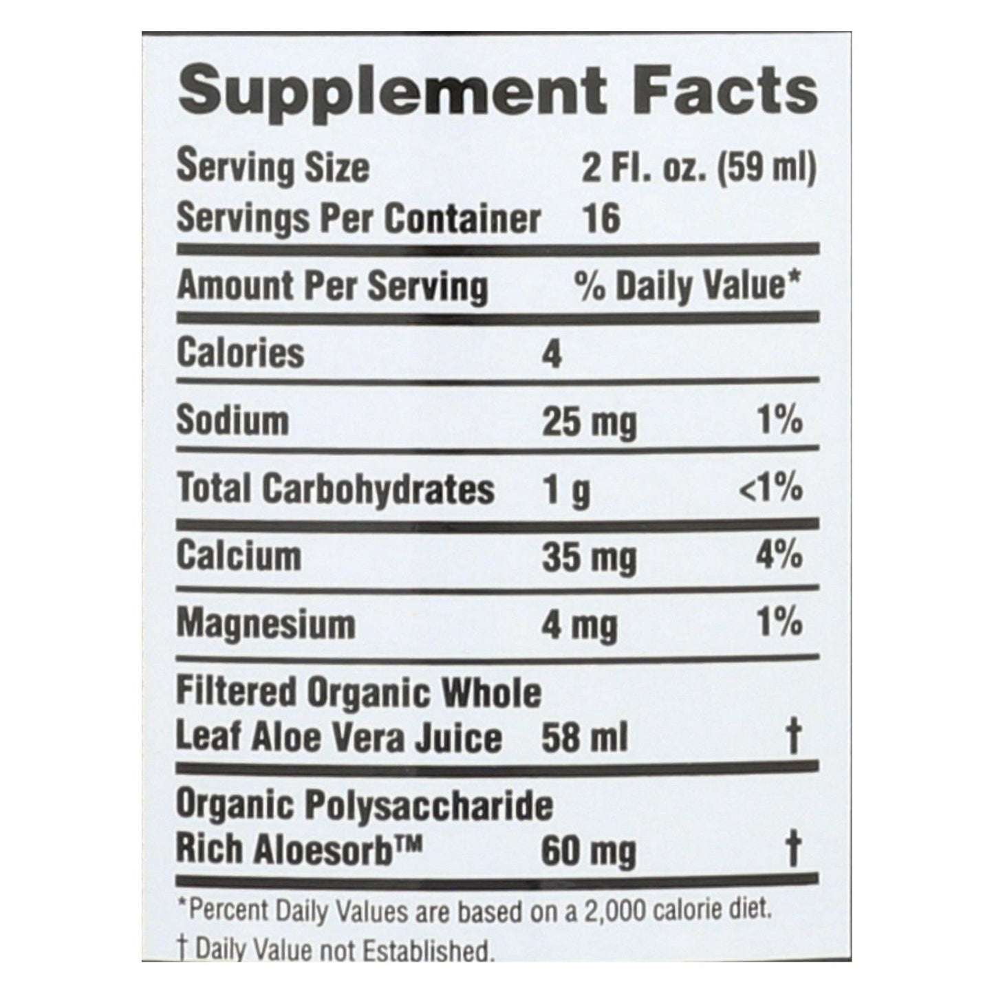 Lily Of The Desert - Aloe Vra Juice Whole Leaf - 1 Each -32 FZ