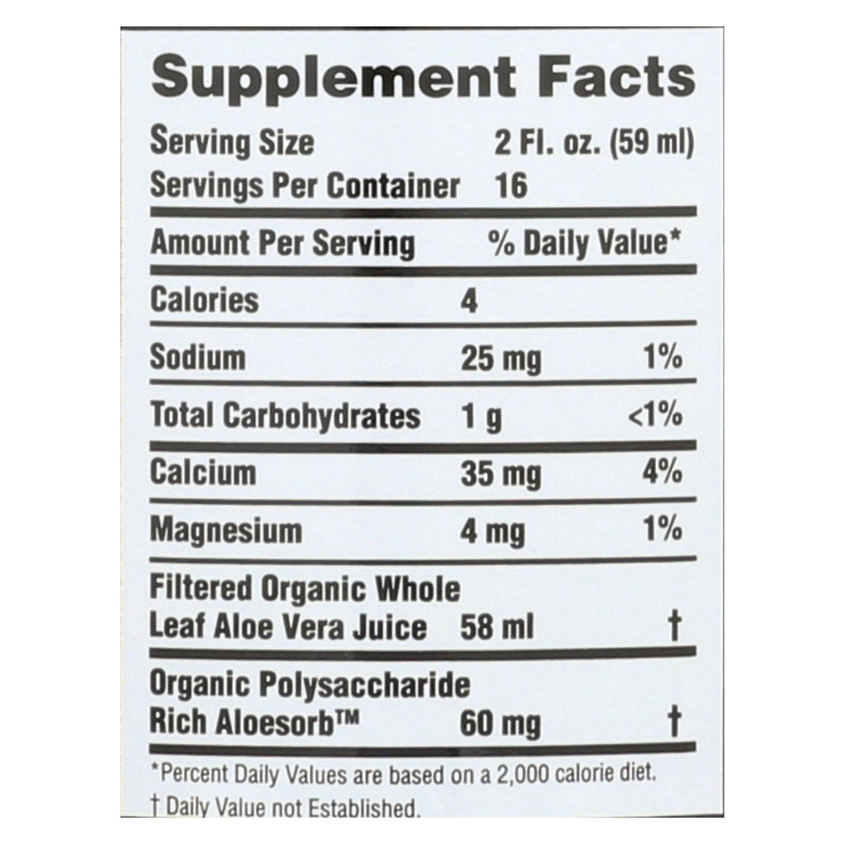 Lily Of The Desert - Aloe Vra Juice Whole Leaf - 1 Each -32 FZ