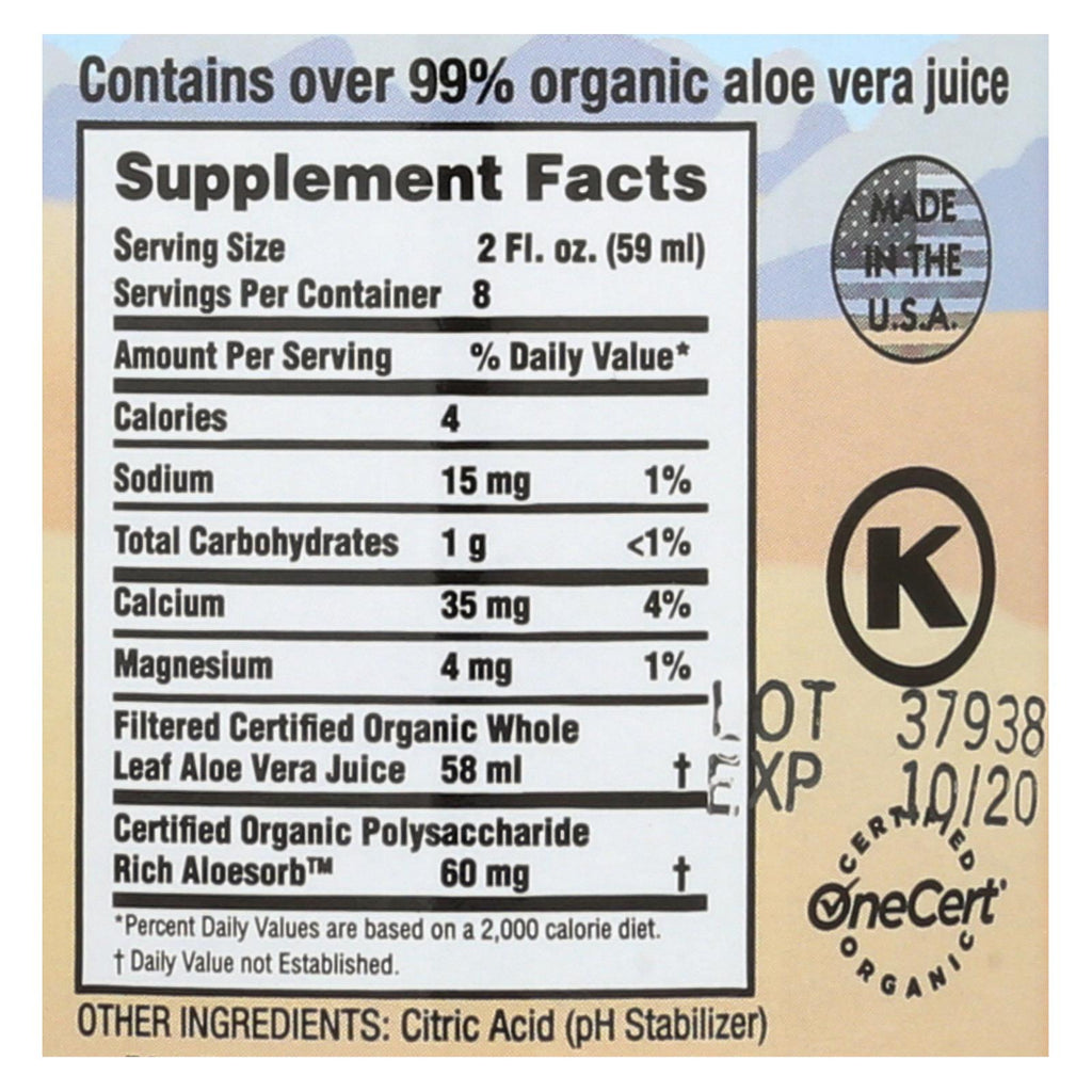Lily of the Desert - Aloe Vera Juice - Whole Leaf - 16 fl oz