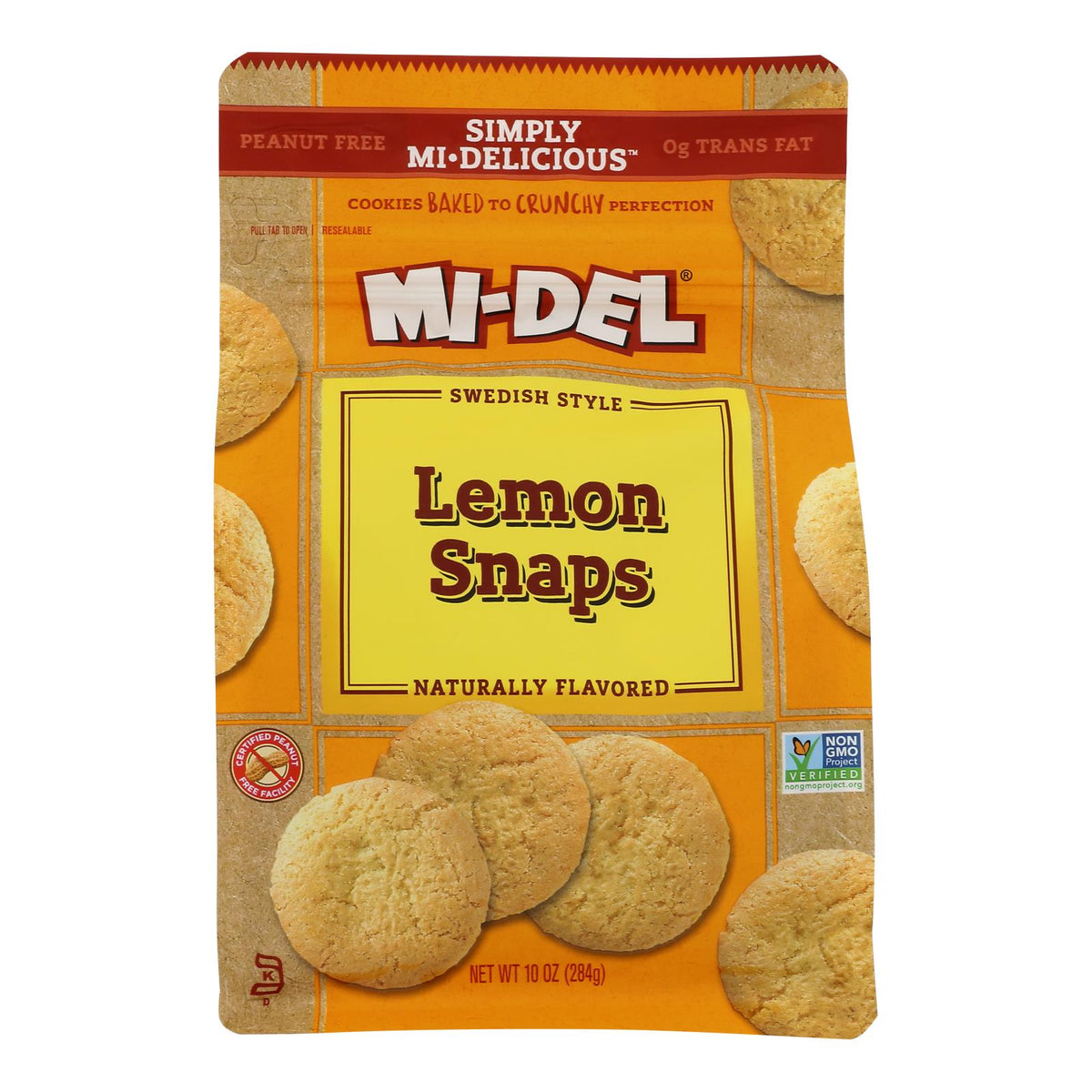 Midel Cookies - Lemon Snaps - Case of 8 - 10 oz