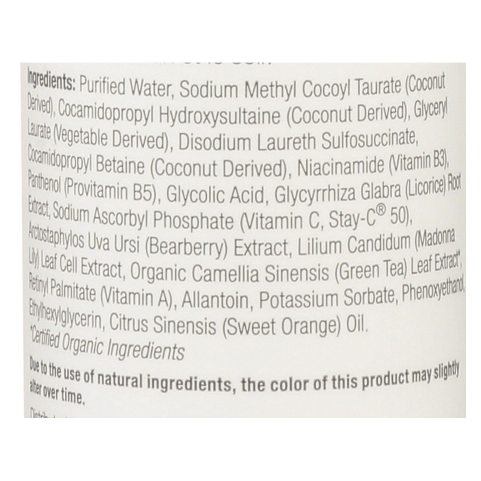 Derma E - Evenly Radiant Cleanser - 6 fl oz.