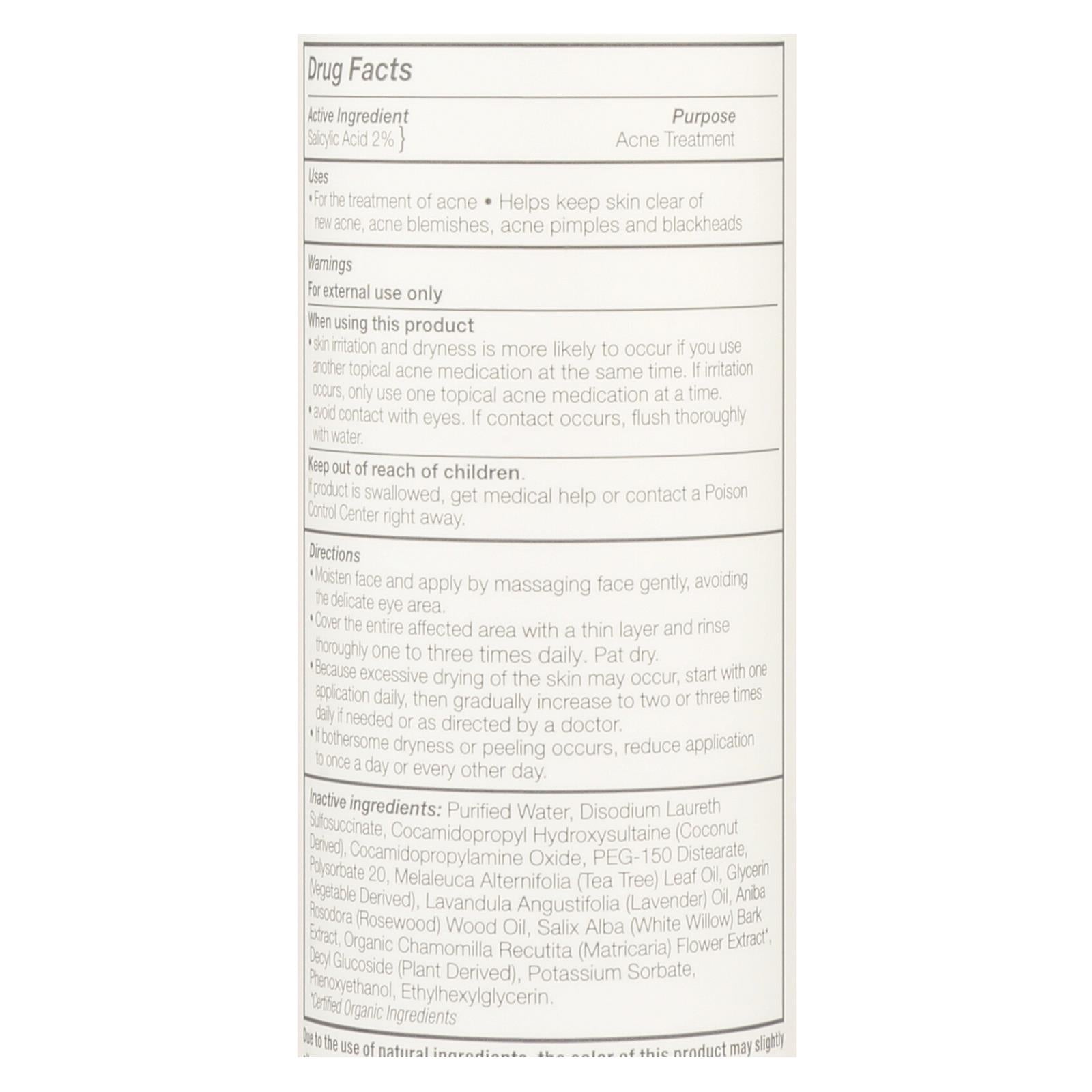 Derma E - Very Clear Cleanser - 6 fl oz.