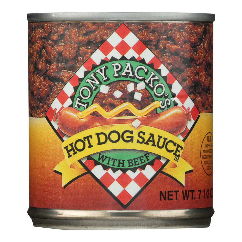Tony Packo's Hot Dog Sauce With Beef - Case of 12 - 7.5 OZ