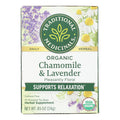 Traditional Medicinals Organic Chamomile with Lavender Herbal Tea - Caffeine Free - Case of 6 - 16 Bags
