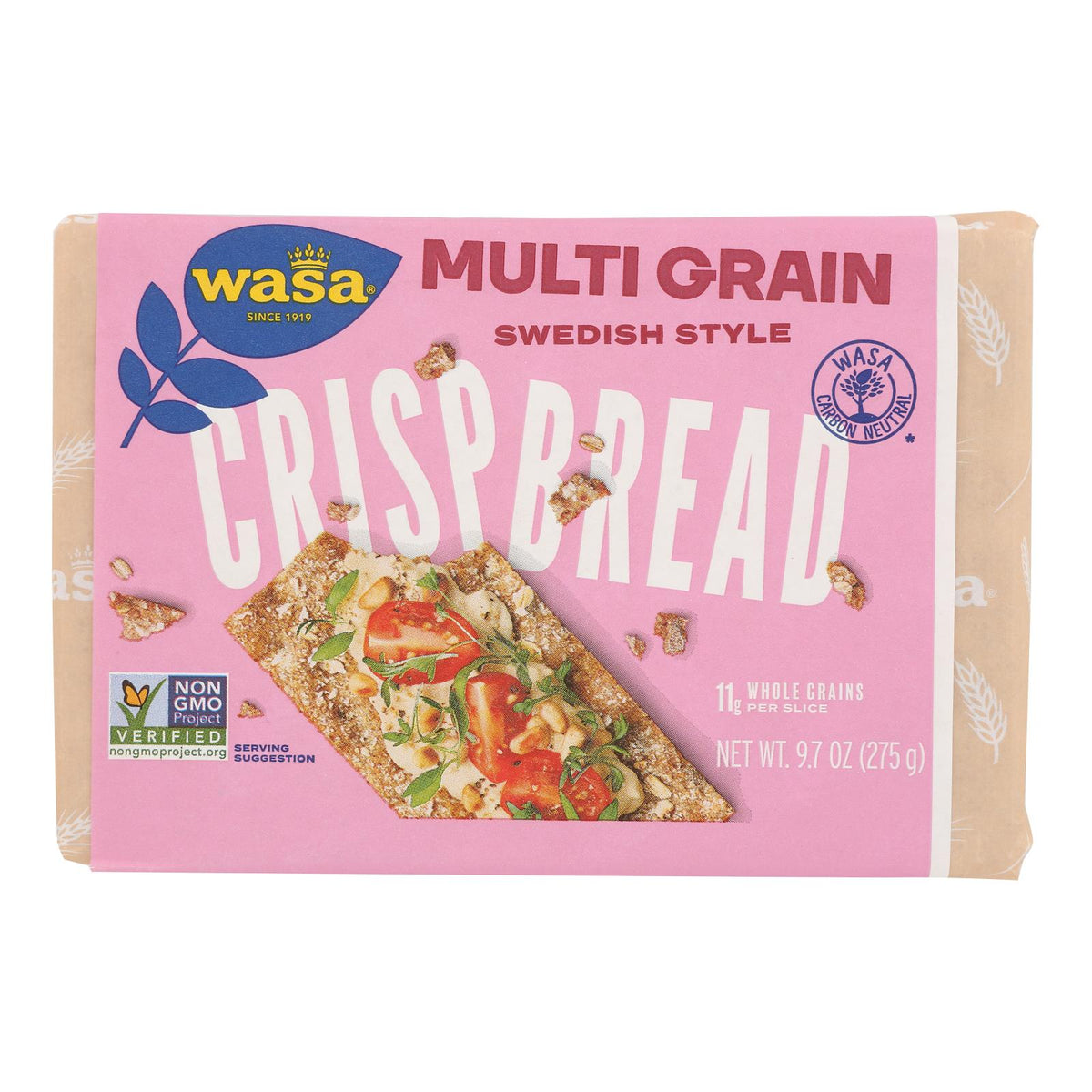 Wasa Crispbread Multigrain - Whole Grain - Case of 12 - 9.7 oz.