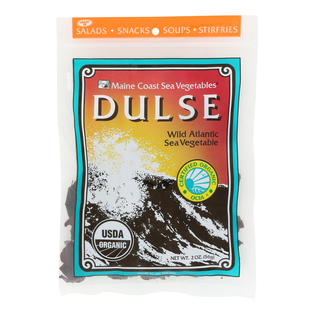 Maine Coast Organic Sea Vegetables - Dulse - Whole Leaf - 2 oz
