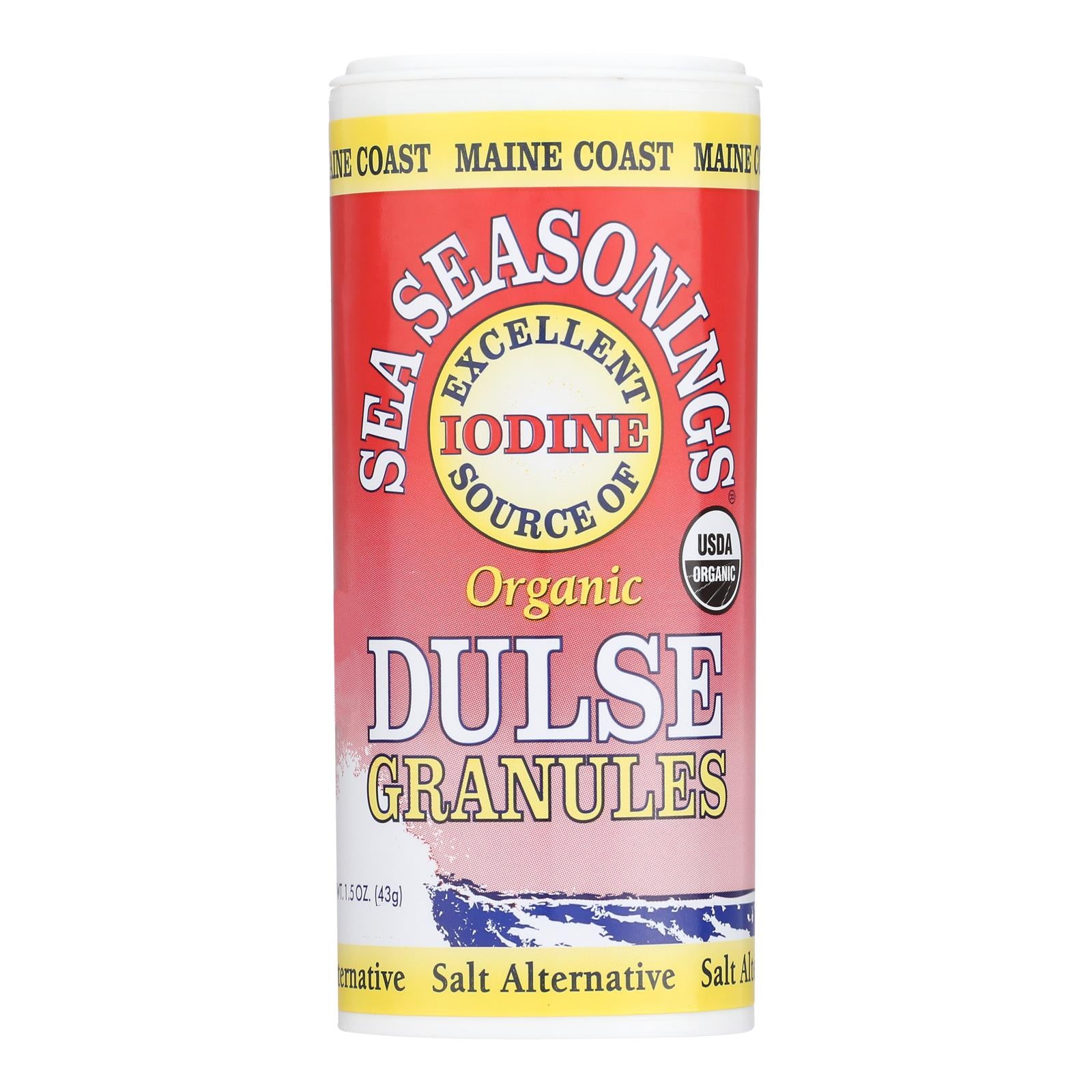 Maine Coast Organic Sea Seasonings - Dulse Granules - 1.5 oz Shaker