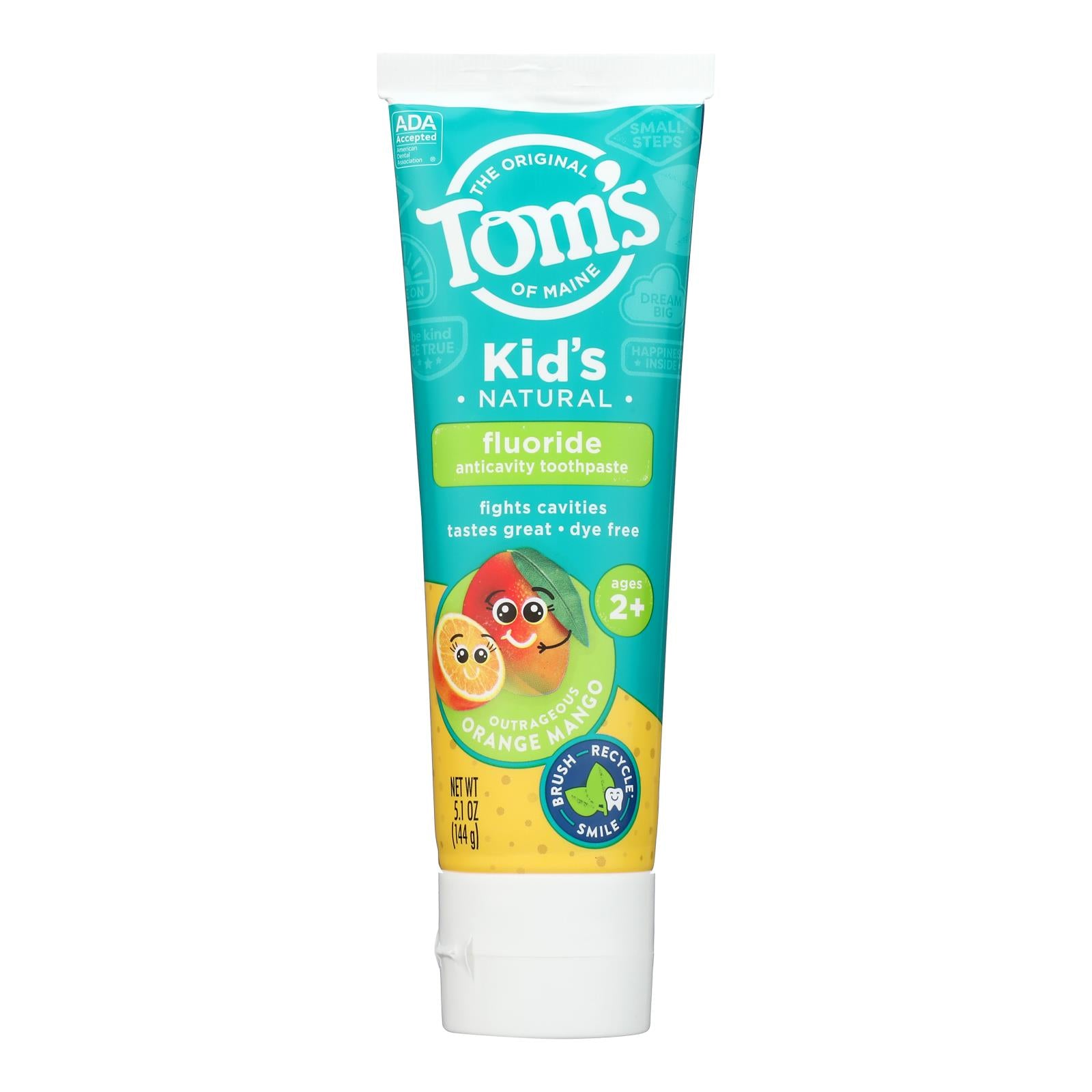 Tom's Of Maine - Tp Kids Orng Mango Ac Fluo - Case of 6-5.1 OZ