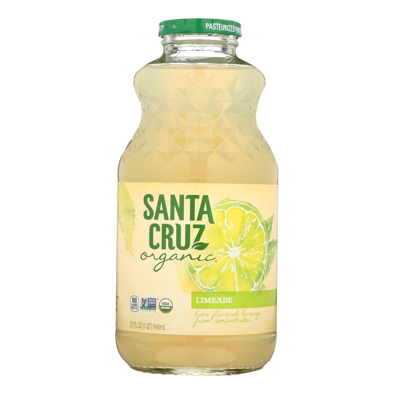 Santa Cruz Organic Juice - Limeade - Case of 12 - 32 Fl oz.