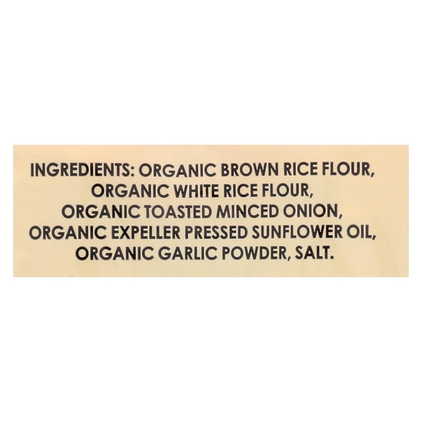 Edward and Sons Brown Rice Snaps - Toasted Onion - Case of 12 - 3.5 oz.