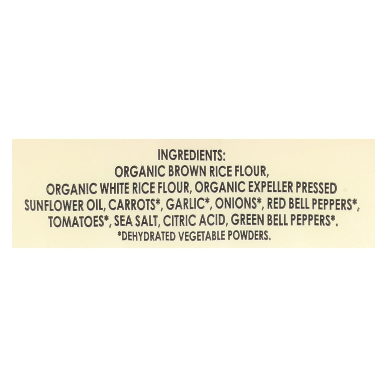 Edward and Sons Organic Vegetable Brown Rice Snaps - Case of 12 - 3.5 oz.