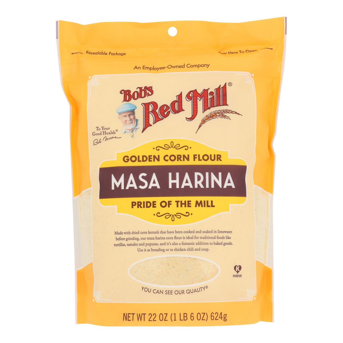 Bob's Red Mill - Masa Golden Corn - Case of 4 - 22 OZ