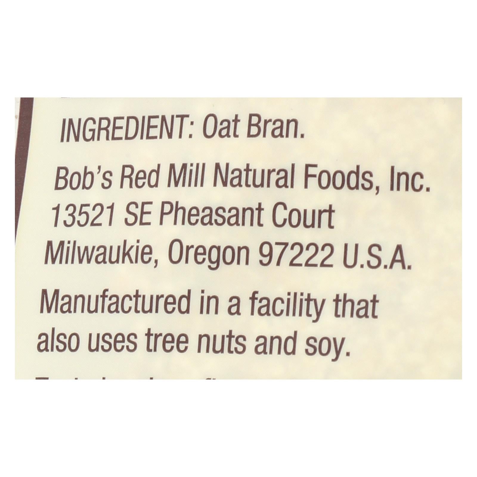 Bob's Red Mill - Oat Bran - Gluten Free - Case of 4-16 oz.
