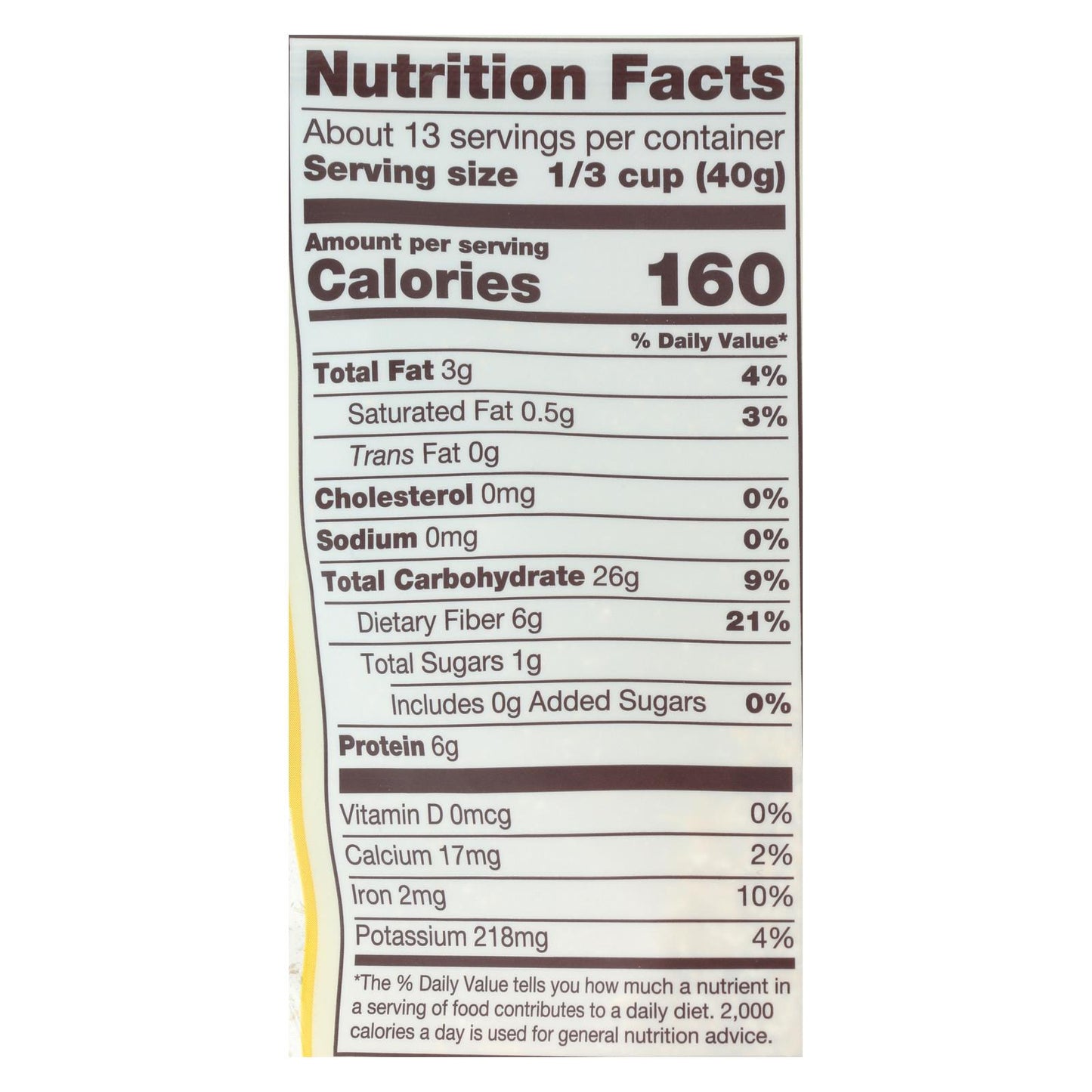 Bob's Red Mill - Oat Bran - Organic High Fiber Hot Cereal - Case of 4 - 18 oz.