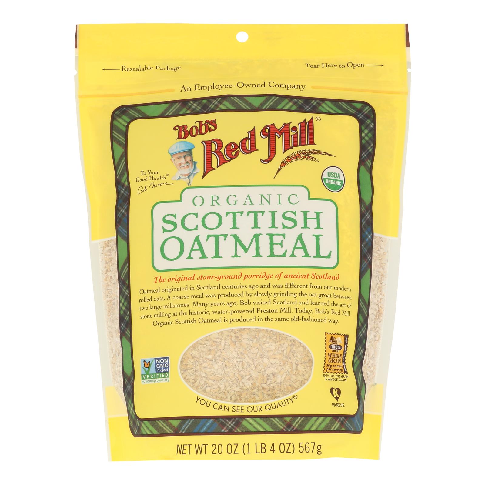 Bob's Red Mill - Oatmeal - Organic Scottish  - Case of 4 - 20 oz.