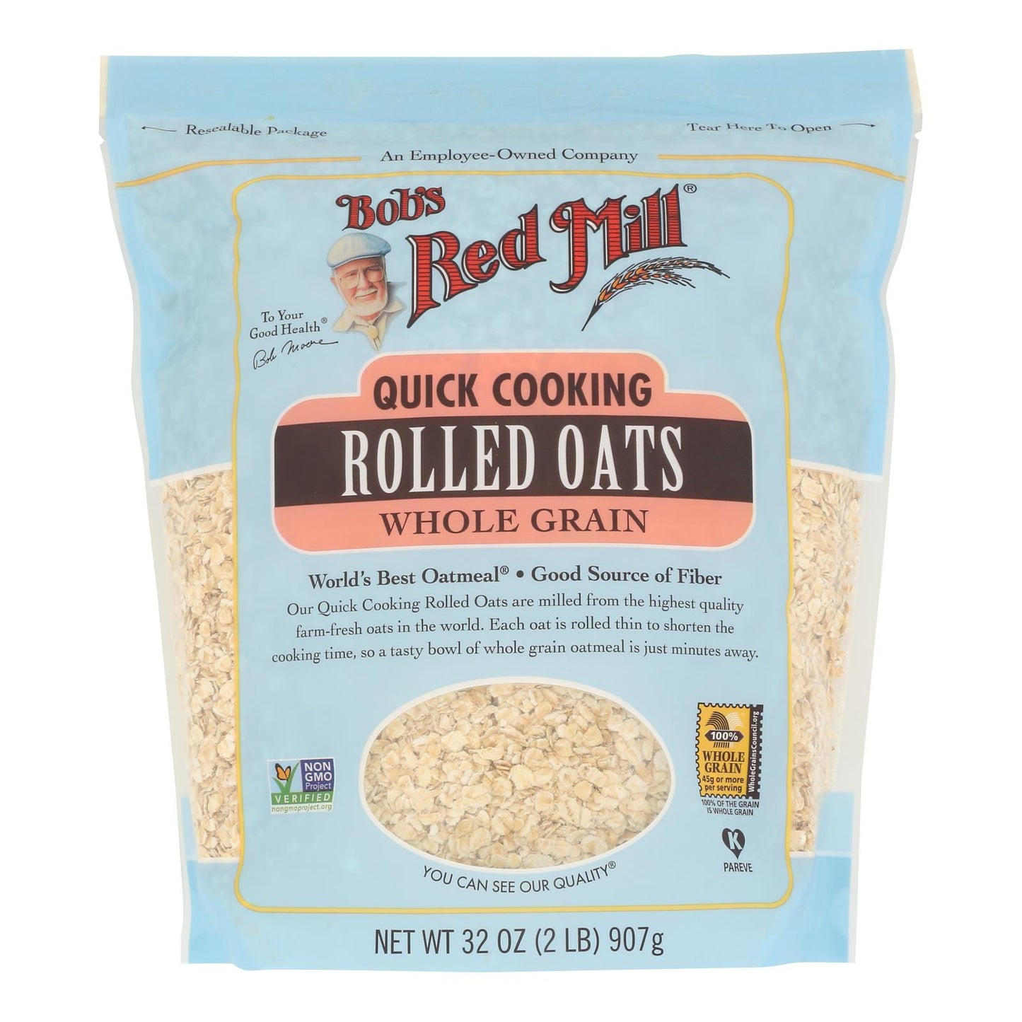 Bob's Red Mill - Quick Cooking Rolled Oats - Case of 4-32 oz.