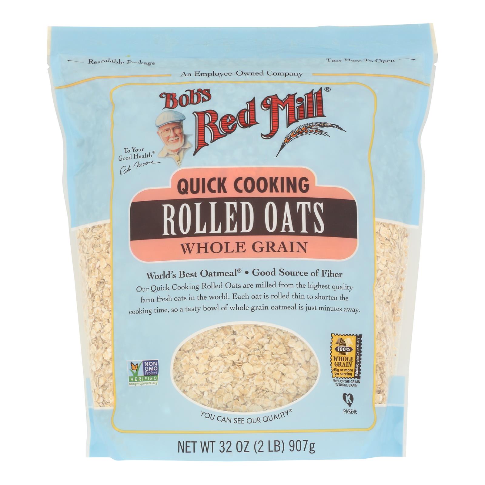 Bob's Red Mill - Quick Cooking Rolled Oats - Case of 4-32 oz.