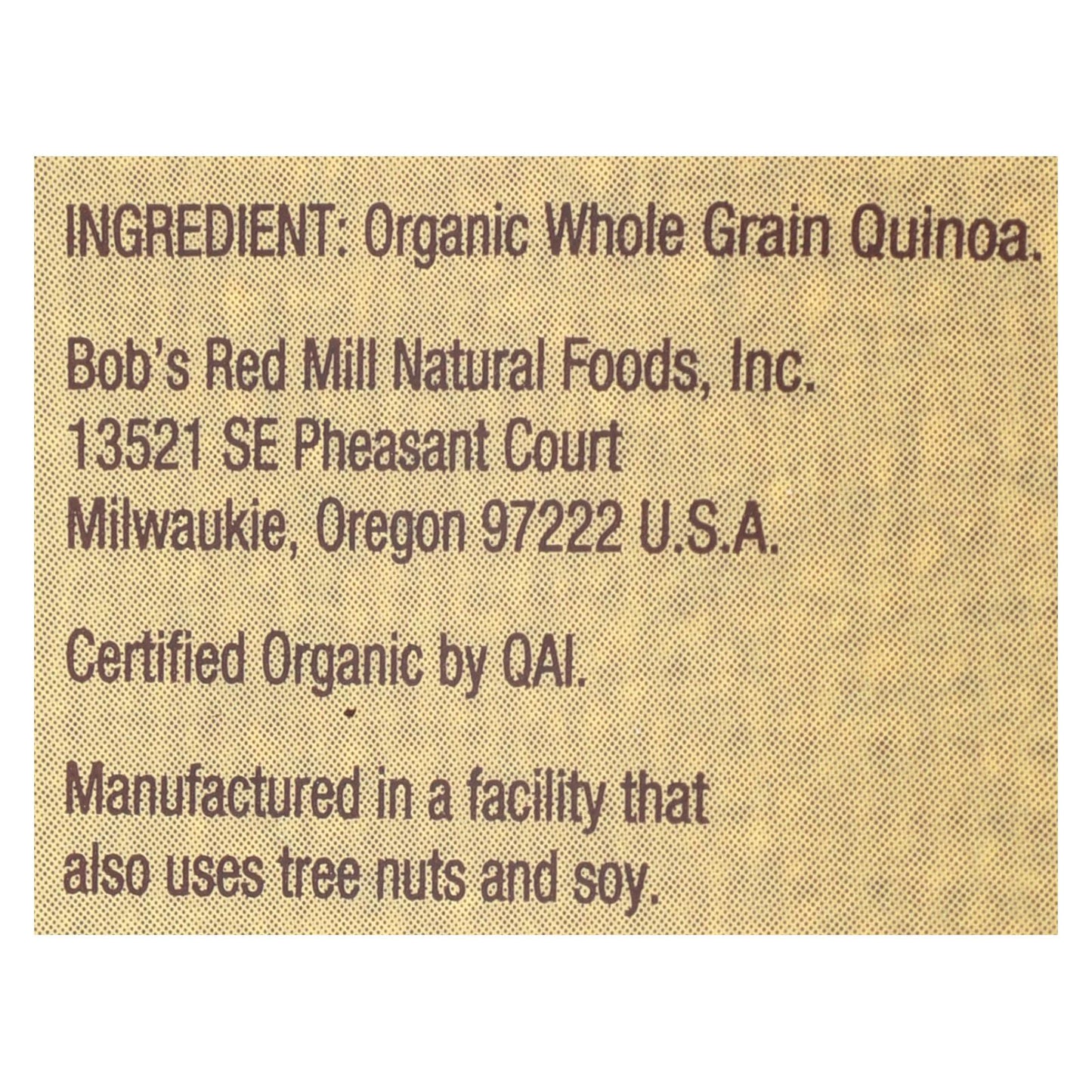 Bob's Red Mill Organic Whole Grain Quinoa - Case of 4 - 26 OZ