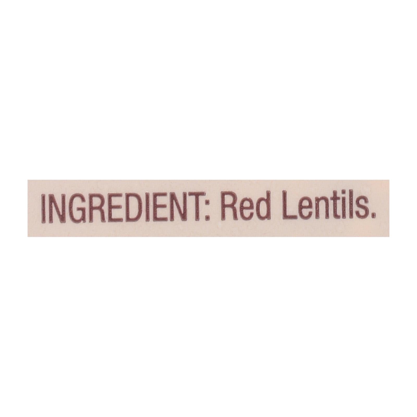 Bob's Red Mill - Beans Red Lentils - Case of 4-27 OZ