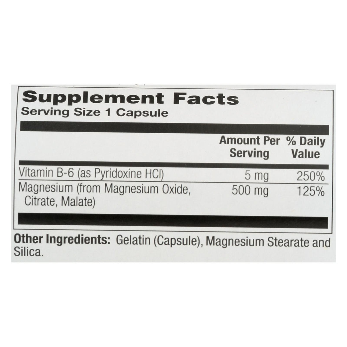 Nature's Life - Magnesium 500mg - 1 Each 1-100 CAP