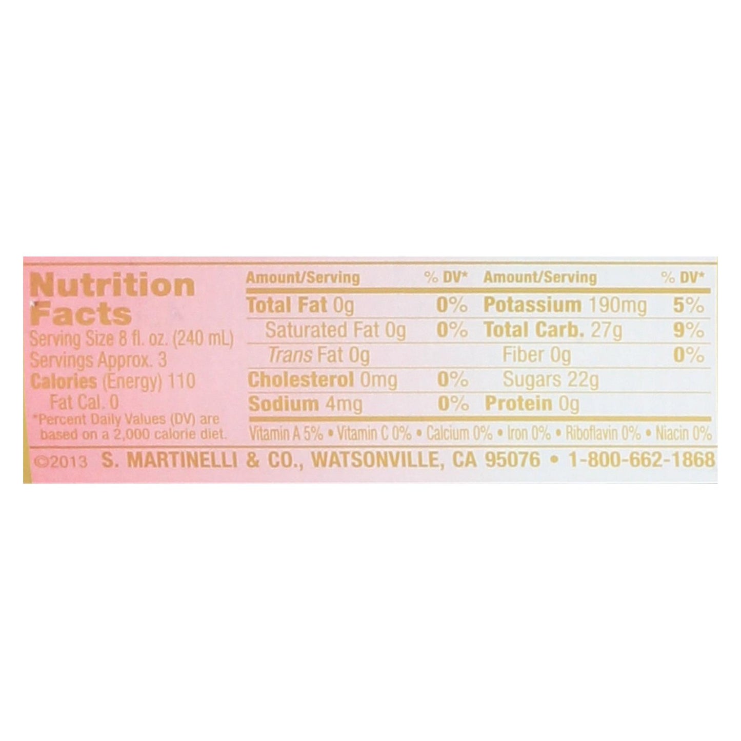 Martinelli's Sparkling Juice - Apple Cranberry - Case of 12 - 25.4 Fl oz.