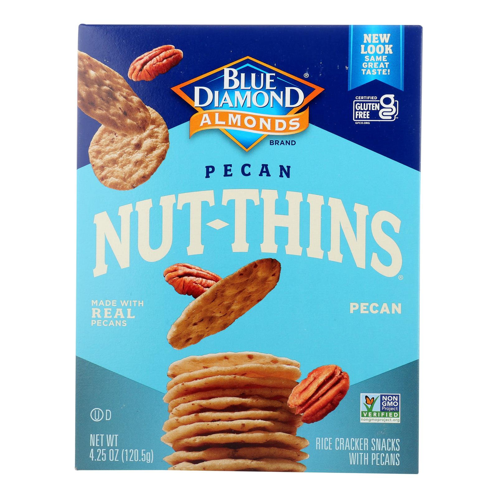 Blue Diamond, Nut Thins Pecan, Case Of 12, 4.25 oz