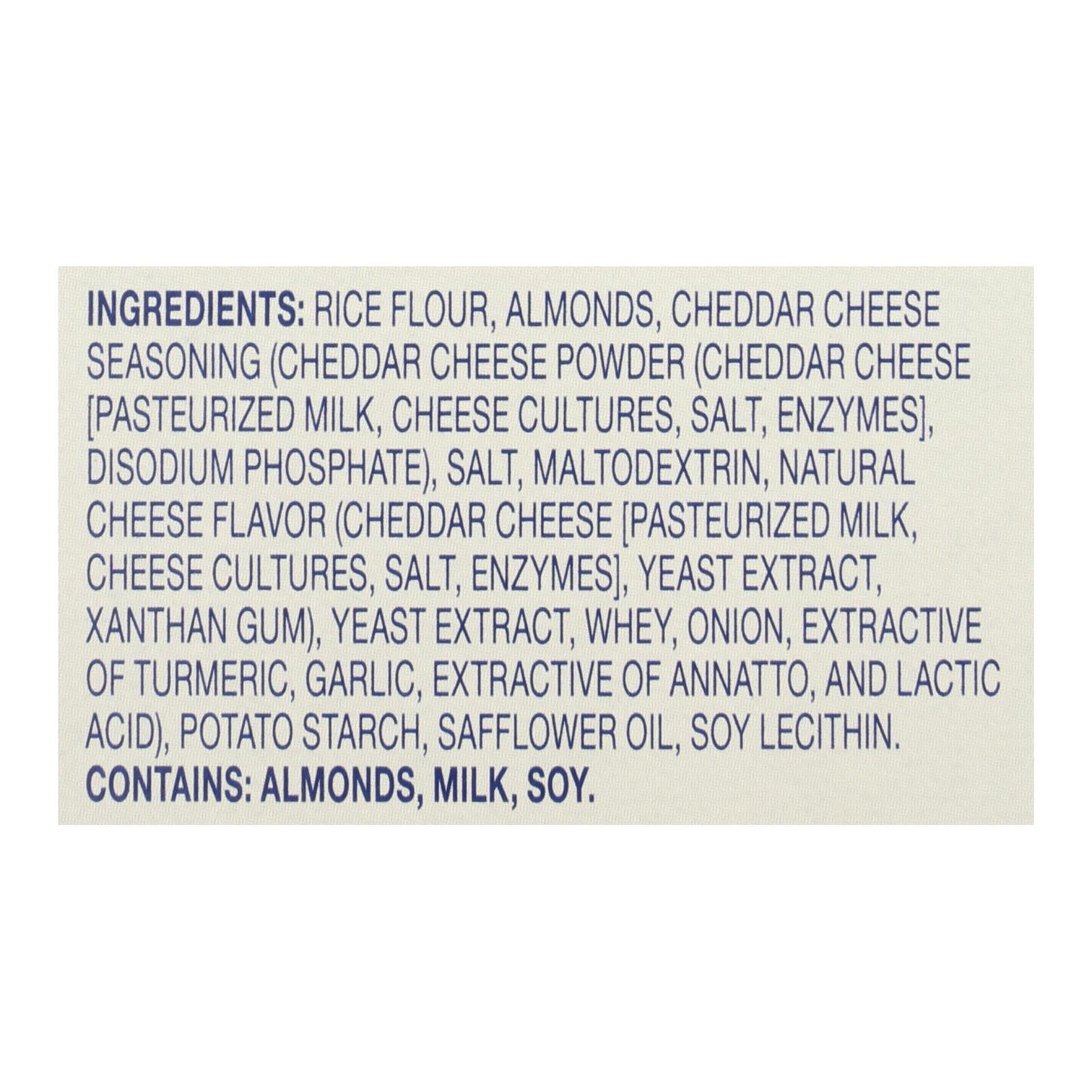 Blue Diamond - Nut Thins - Cheddar Cheese - Case of 12 - 4.25 oz.