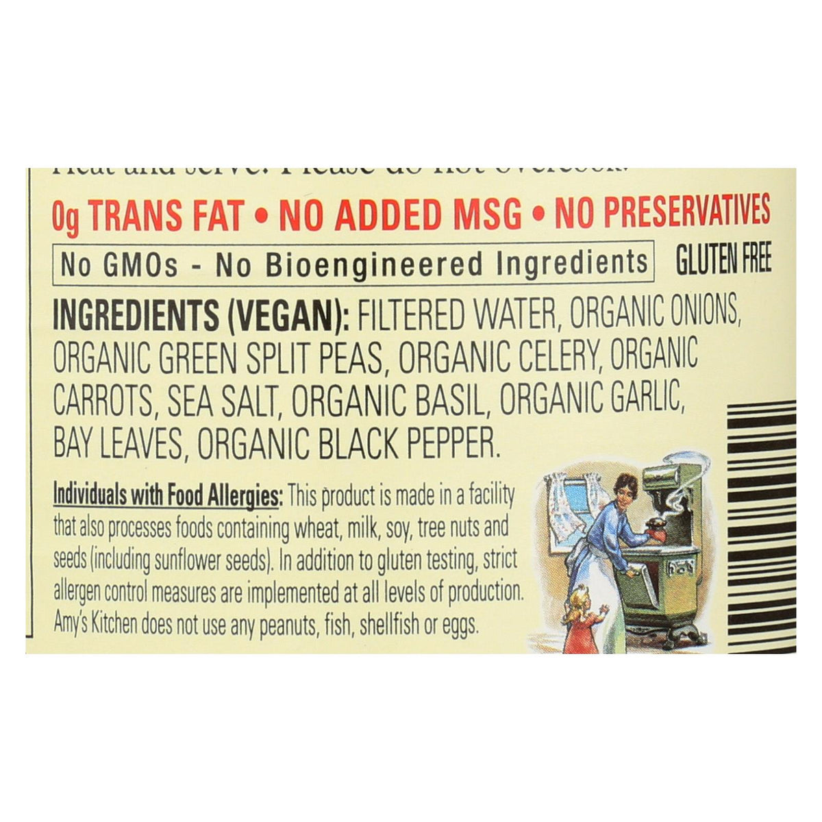 Amy's - Organic Fat Free Split Pea Soup - Case of 12 - 14.1 oz