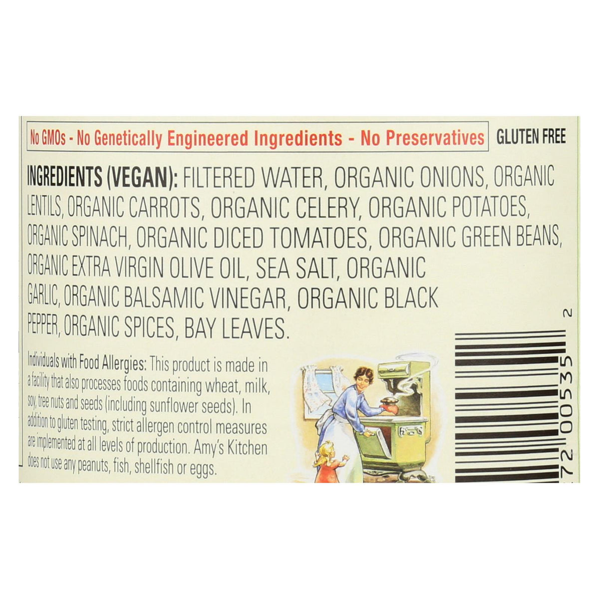 Amy's - Organic Lentil Vegetable Soup - Case of 12 - 14.5 oz