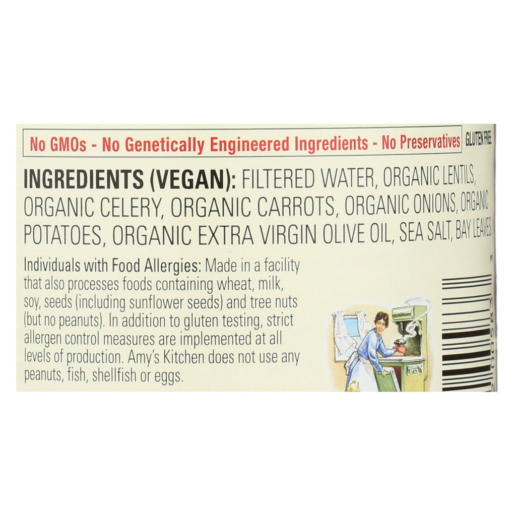 Amy's - Organic Low Sodium Lentil Soup - Case of 12 - 14.5 oz