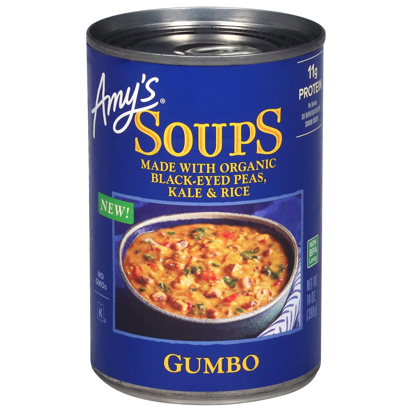 Amy's - Soup Og3.gumbo Beyed Peas - CS of 12-14 FZ