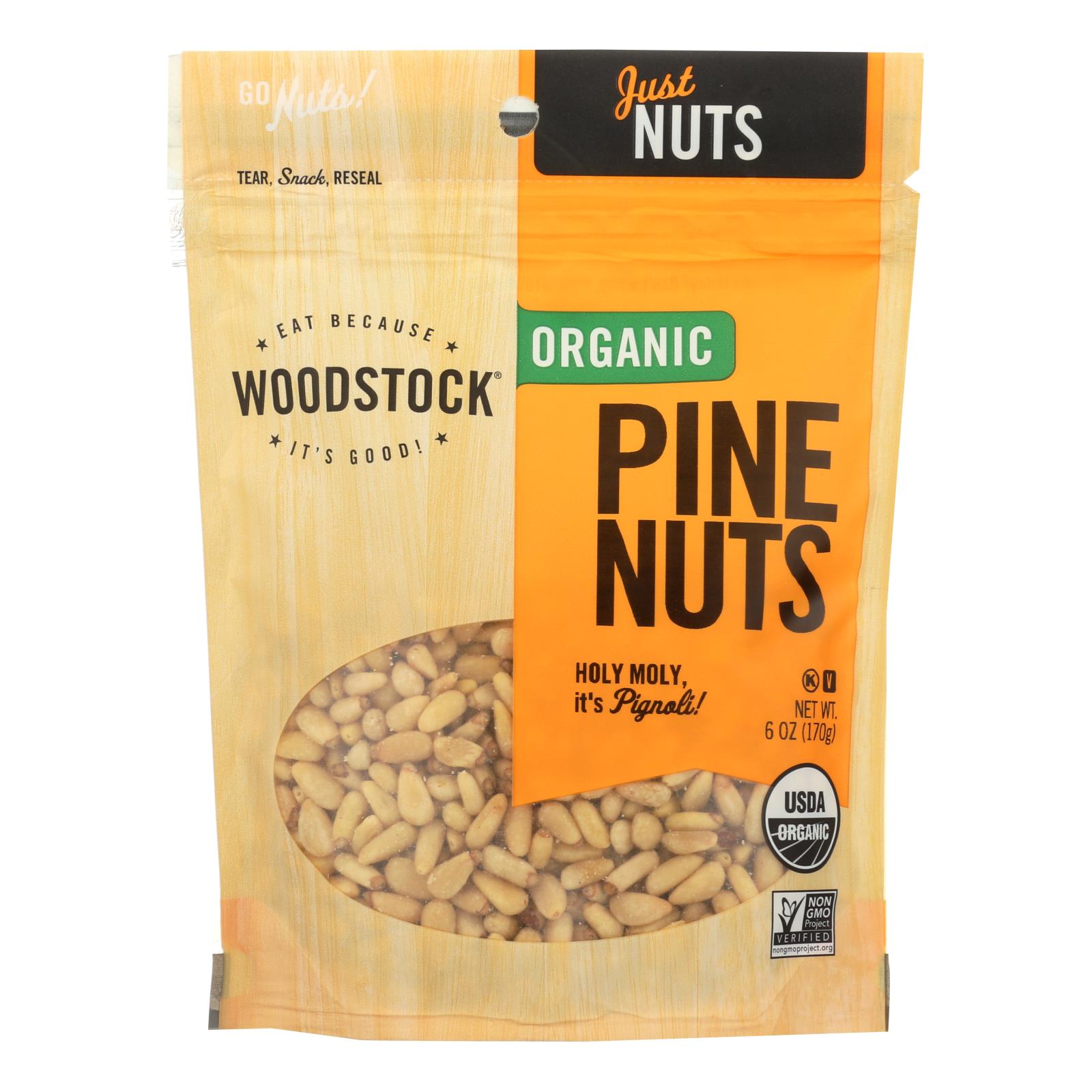 Woodstock Foods, Organic Pine Nuts, Case Of 8, 6 oz