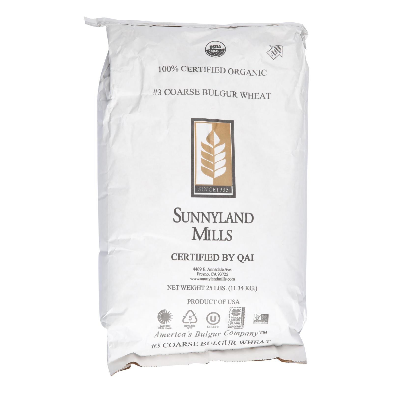Bulk Grains Bulgur Organic Coarse Ground - Single Bulk Item - 25LB