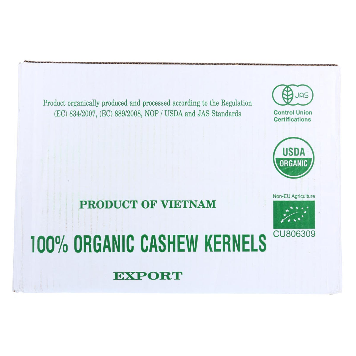 Bulk Nuts Cashews Organic Whole Raw - Single Bulk Item - 25LB