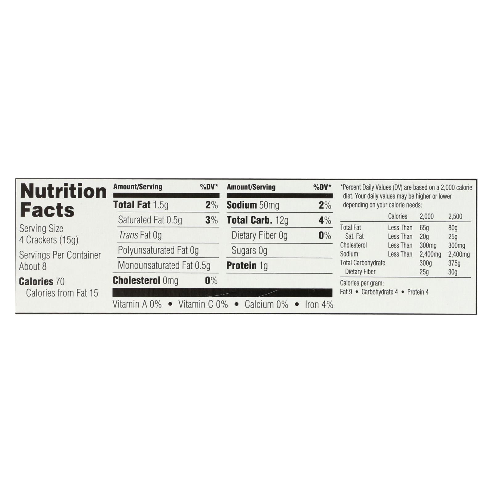 Field Day Crackers - Organic - Traditional Water - 4.4 oz - case of 12