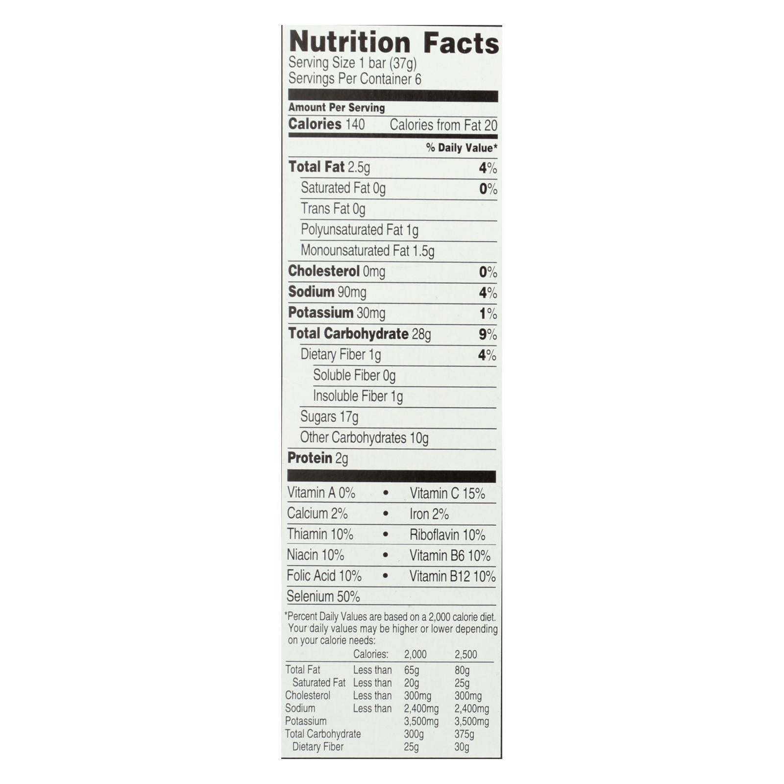 Field Day Snack Bars - Organic - Multi-Grain - Filled - Sweet Strawberry - 6/1.3 oz - case of 6