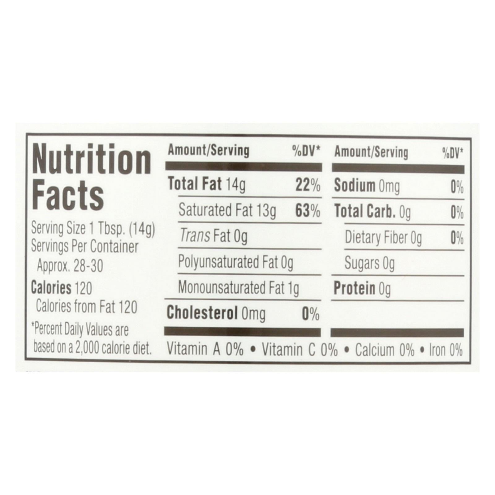 Field Day Organic Expeller Pressed Coconut Oil - Coconut Oil - Case of 6 - 14 oz.