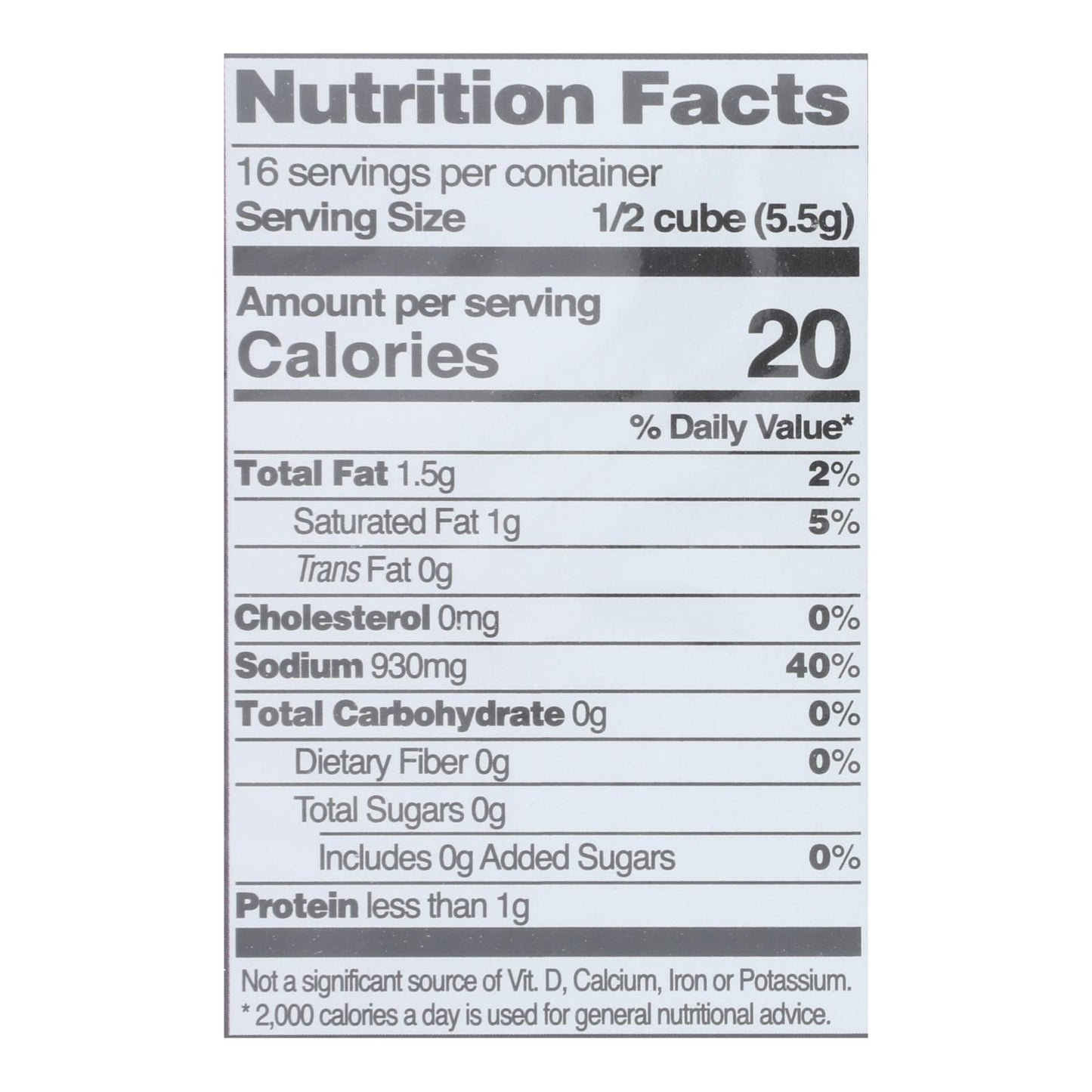 Edwards and Sons Natural Bouillon Cubes - Not Beef - 3.1 oz - Case of 12